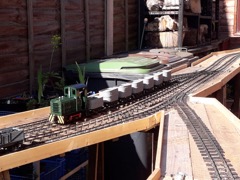 Tom and Glenis in their garden